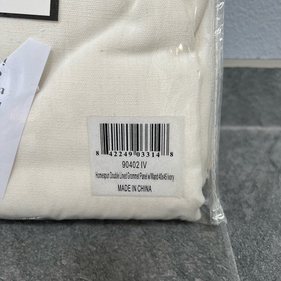 Ricardo Homespun Grommet Short Curtain Panel With Wand 40” x 45” - Picture 2 of 3